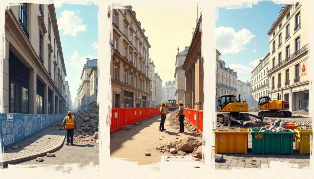 étapes de démolition