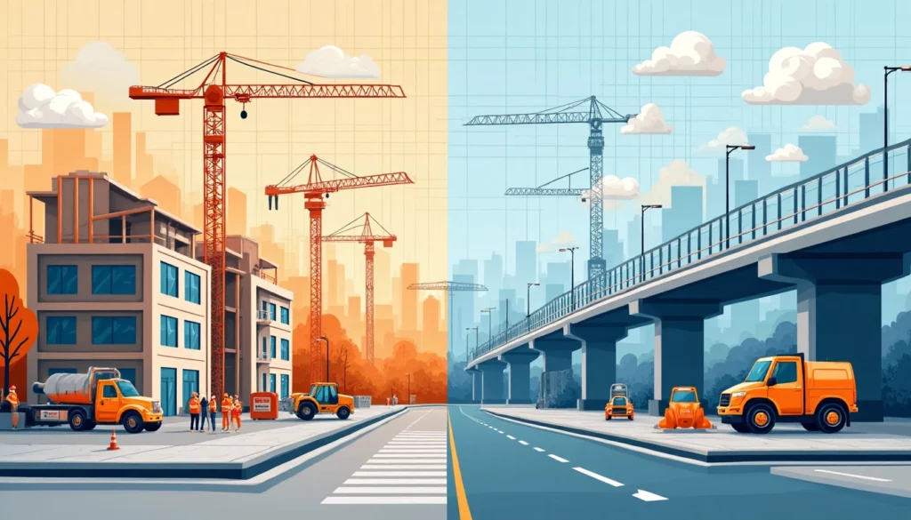 différence entre btp et travaux publics